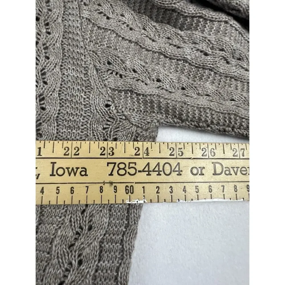 Vintage Amana Woolen Mill V Neck Sweater‎ Cardigain Womens 3x Taupe New
